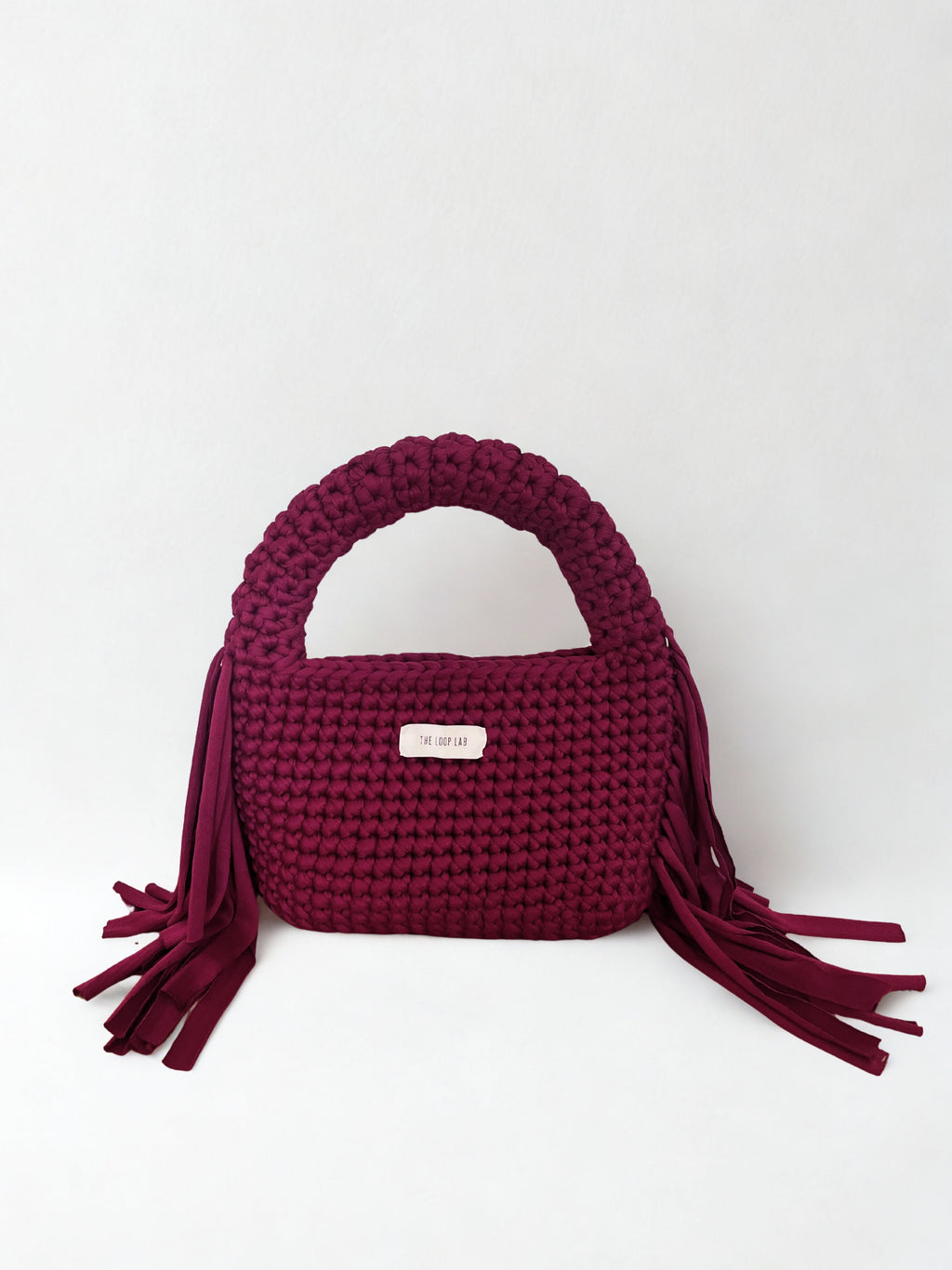 CROISSANT Crochet bag BORDEAUX