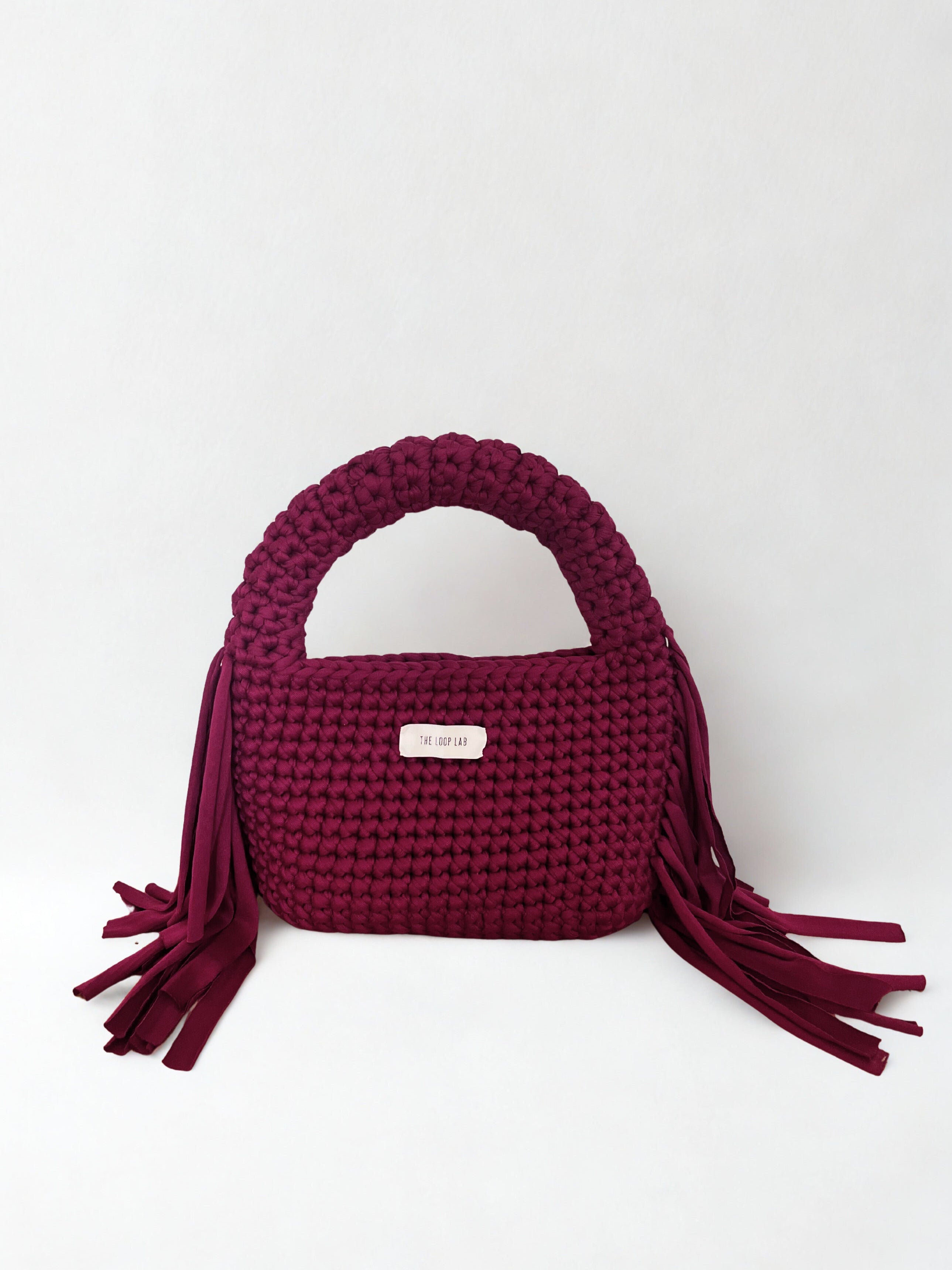 CROISSANT Crochet bag BORDEAUX