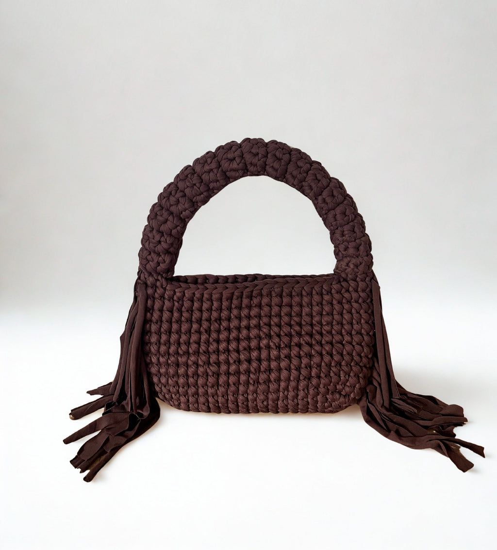 CROISSANT Crochet bag BROWN