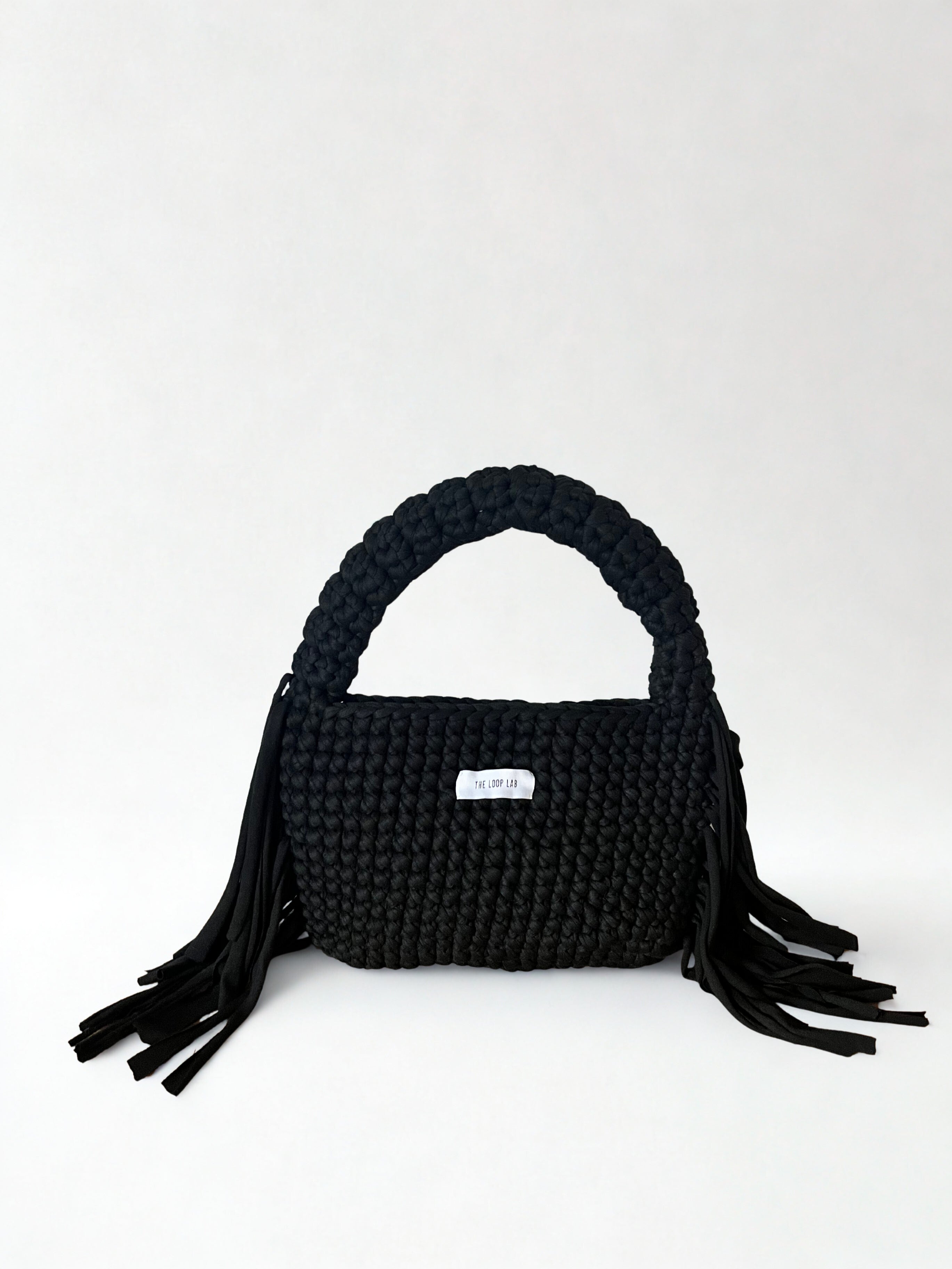 CROISSANT Crochet bag BLACK