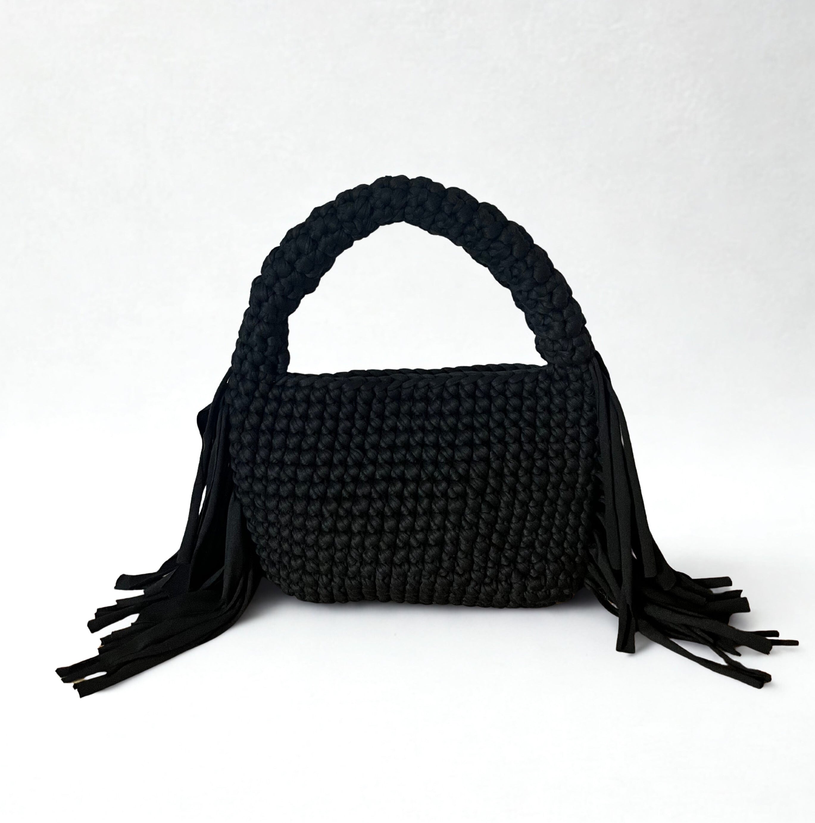 CROISSANT Crochet bag BLACK